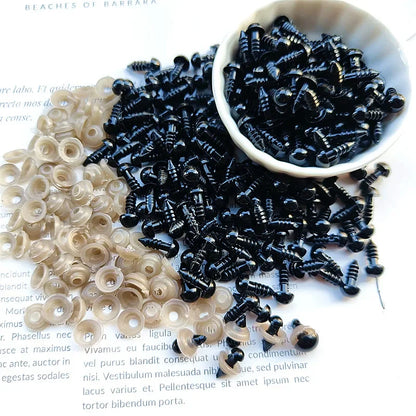 50/100pcs Eyeball Black Plastic Plush Safety Eyes Amigurumi for Toys Kids Diy Craft Funny Toy Eyes Animal Doll Accessorie 5-14mm