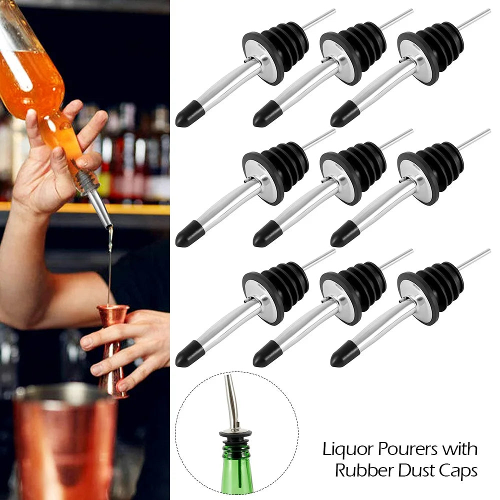 Stainless Steel Wine Pourer Conical Wine Liquor Flow Wine Bottle Stopper Spout Bottle Pourer Stopper For Bottle Bar Accessories