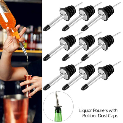 Stainless Steel Wine Pourer Conical Wine Liquor Flow Wine Bottle Stopper Spout Bottle Pourer Stopper For Bottle Bar Accessories