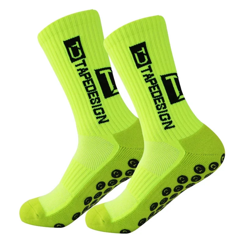 Professional Anti-slip Football Socks Men Women Non-slip Soccer Basketball Tennis Sport Socks Grip Cycling Riding Socks 1 Pair