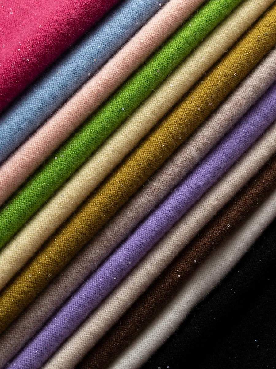 SuyaDream, 100%Merino Wool Pullovers for Woman, Round Neck, Short Sleeved Sweaters, 2025 Fall Winter Soft Warm Top, Pink, Olive