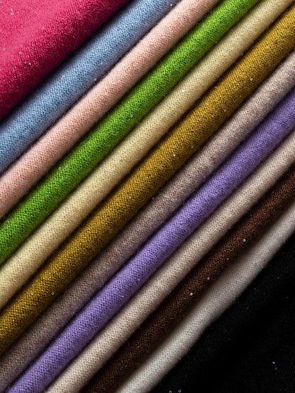 SuyaDream, 100%Merino Wool Pullovers for Woman, Round Neck, Short Sleeved Sweaters, 2025 Fall Winter Soft Warm Top, Pink, Olive