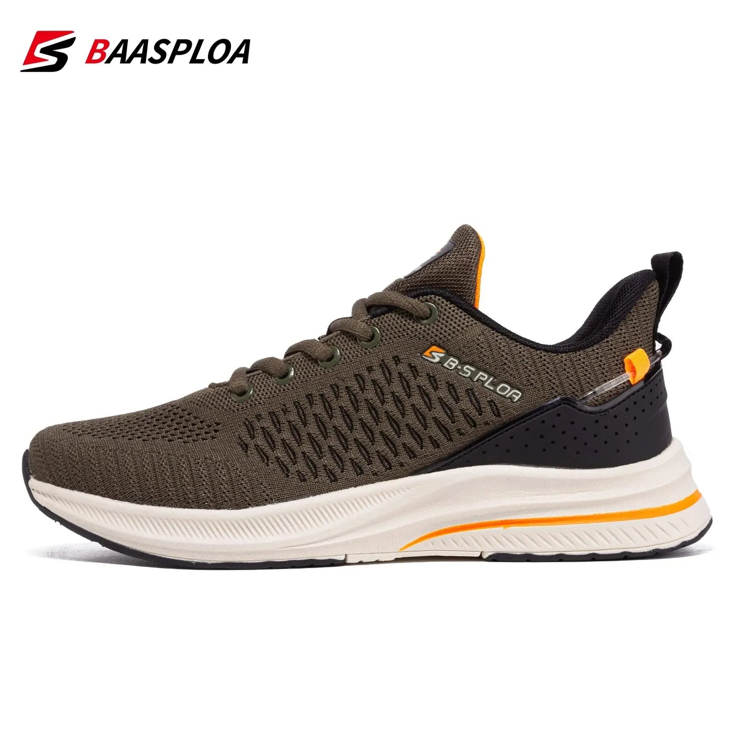 Baasploa Men Running Shoes Lightweight Sport Shoes Mesh Breathable Casual Sneakers Non-Slip Outdoor for Men New Arrival