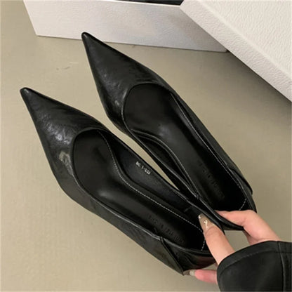 Eilyken Spring Design Leopard Print Woman Pumps Pointed Toe Thin Low Heels Elegant Party Female Shoes Zapatos De Mujer