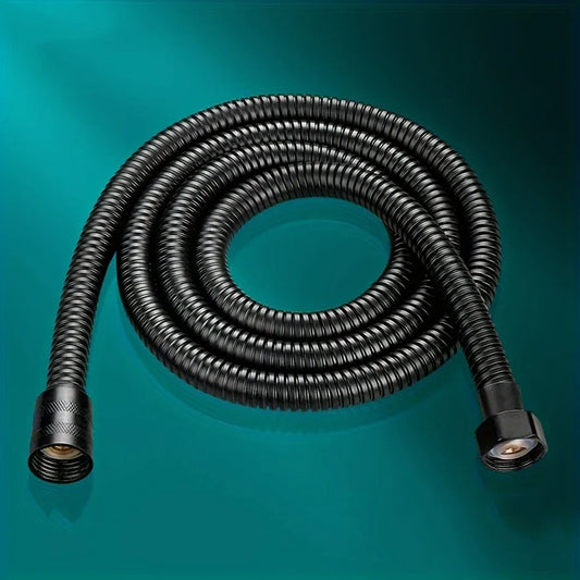 1pc Flexible Stainless Steel Shower Hose - 1.5m/2m/3m, Explosion-Proof with Electroplated Metal Finish, Easy Wall-Mount Installa