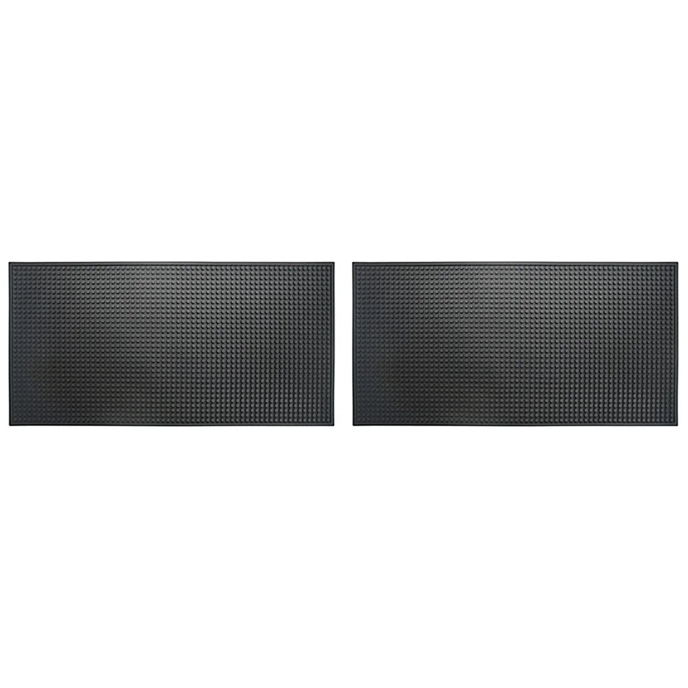 Bar Mat Rubber Coffee Bar Mats Anti-slip PVC Cup Mat Waterproof Heat Resistant Drain Mat for Bar Cafe Barista Cocktail Bartender