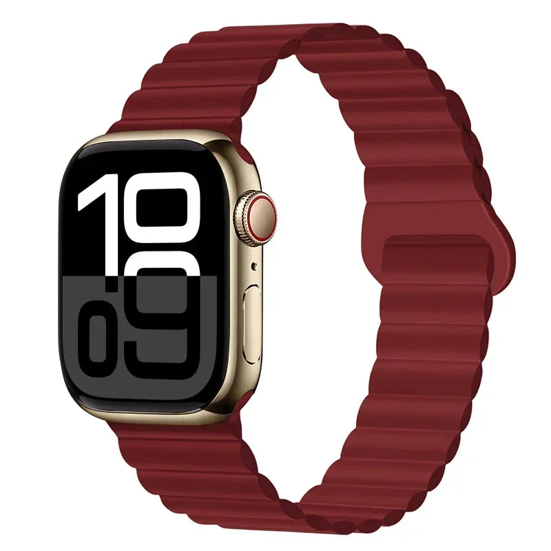 Magnetic Strap For Apple Watch Bands 46mm 42mm 49mm 45mm 44mm 41mm Silicone Sport Bracelet iWatch Series ultra 10 9 8 7 6 5 SE