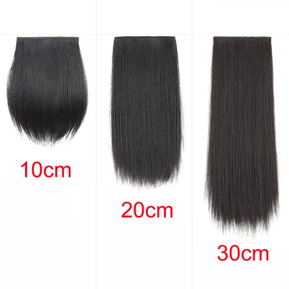 Synthetic 10/20/30cm Short Straight Hair Pieces Invisible Clip in Hair Top Side Cover Hair Accessories for Women