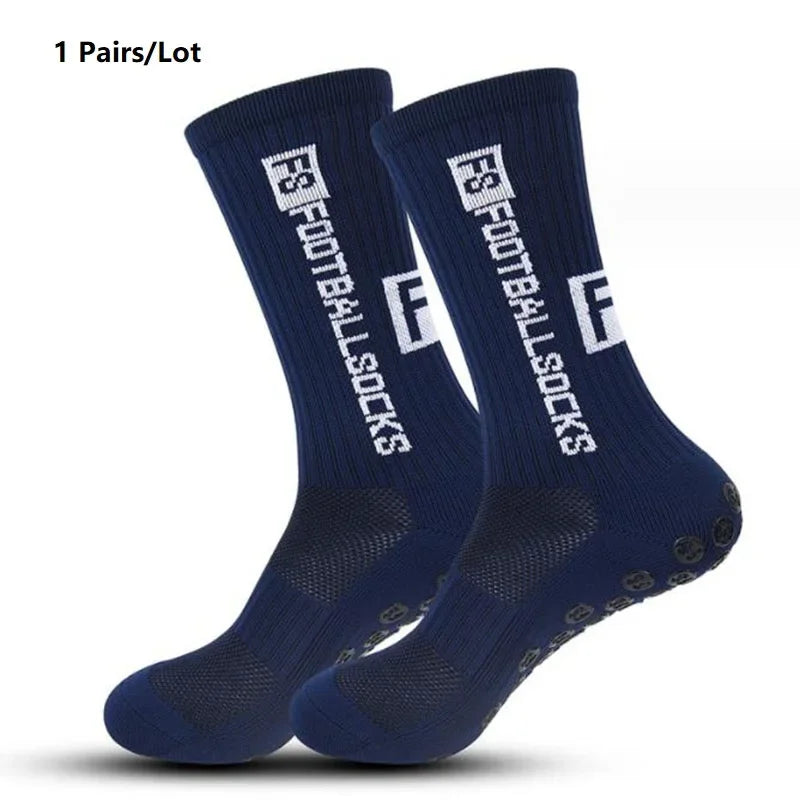 Professional Anti-slip Football Socks Men Women Non-slip Soccer Basketball Tennis Sport Socks Grip Cycling Riding Socks 1 Pair