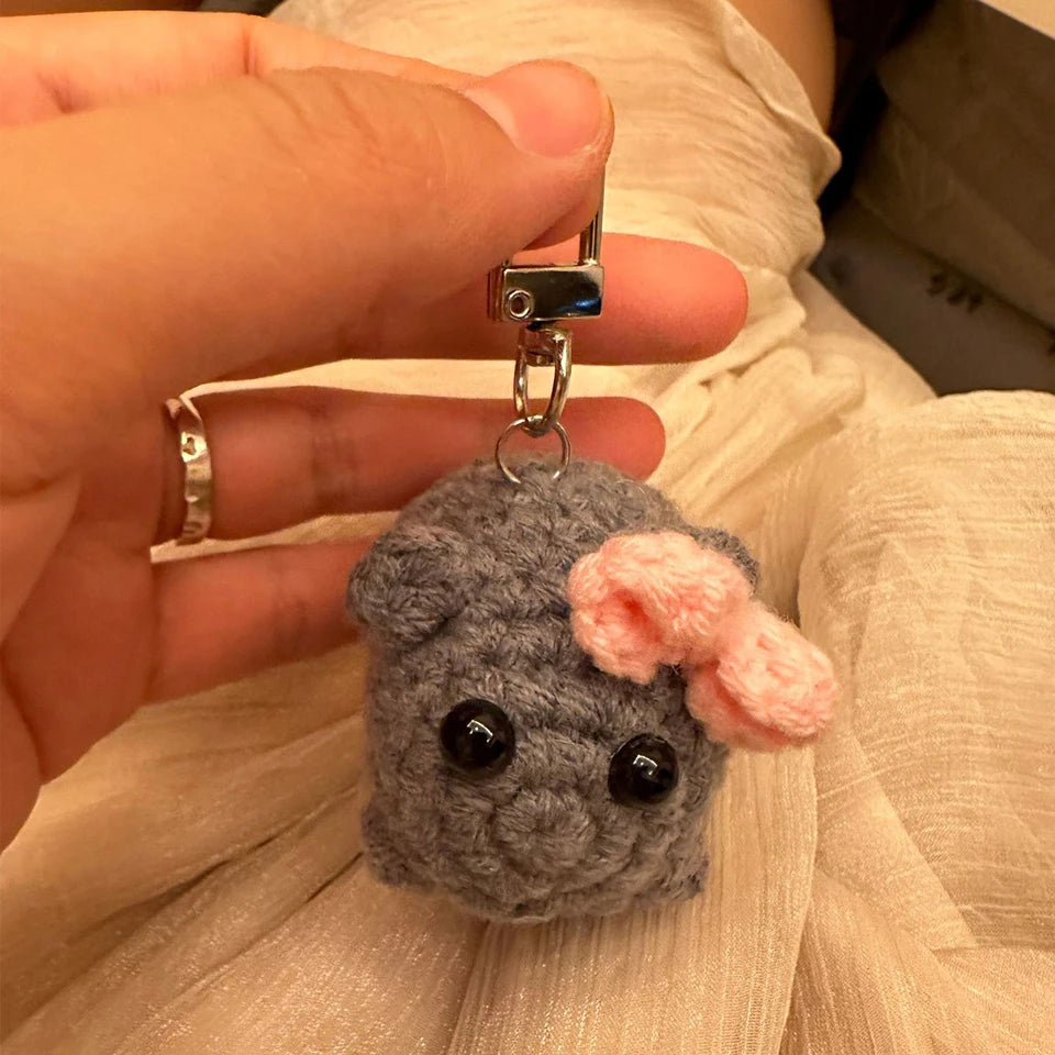ZAKOL Sad Hamster Violin Song Plush Keychain Bag Charm Funny Cute 2024 Tiktok Key Ring Accessories Gift for Girlfriend