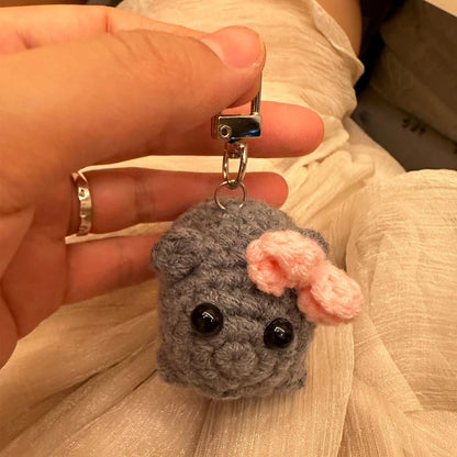 ZAKOL Sad Hamster Violin Song Plush Keychain Bag Charm Funny Cute 2024 Tiktok Key Ring Accessories Gift for Girlfriend
