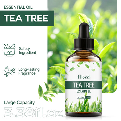 30ml/60ml/100ml plant 100% pure tea tree body care essential oil lasting light fragrance suitable for face, skin and body