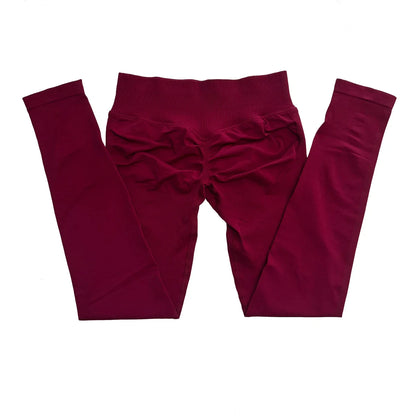 No Logo Scrunch Bum Gym Legging for Women Low Waistband Seamless Yoga Legging Workout Yoga Pants Push Up Sports Tights