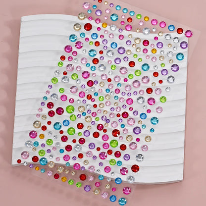 1Pcs 3D Colorful Face Jewels Tattoo Stickers 10Color Rhinestone Fake Tattoo Party Eyes Body Makeup Gem Self-adhesive DIY Sticker
