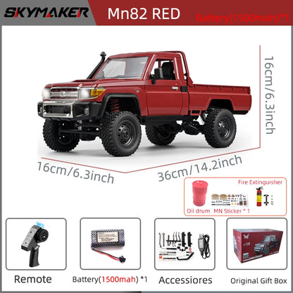 1:12 Rc Car Skymaker Mn Model Mn82 Retro Full-scale Simulation LC79 RTR 2.4g 4WD 280 Motor Remote Control RC Truck Model Car Toy