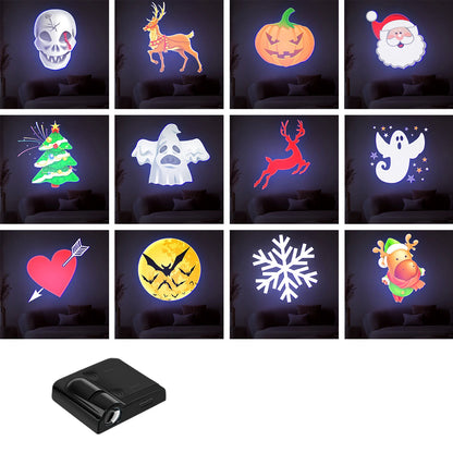 Planet Projection Lamp with 16 Film Sheets Photo Earth Sun Galaxy LED Light Halloween Projector Novelty Atmosphere Light Party