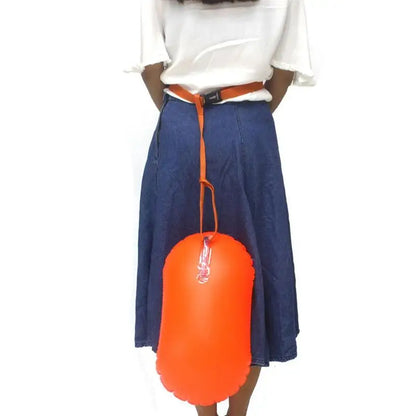 PVC inflatable Swimming Buoy Safety Buoy Tow Float Waterproof Air Bag With Waist Belt For rafting Outdoor Swimming Safety Suppli