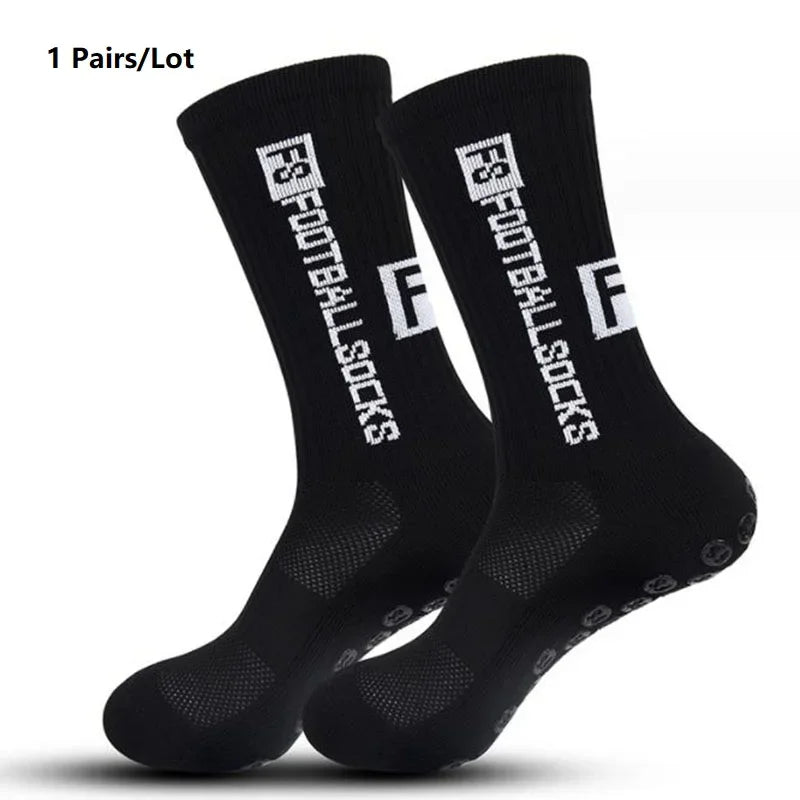 Professional Anti-slip Football Socks Men Women Non-slip Soccer Basketball Tennis Sport Socks Grip Cycling Riding Socks 1 Pair
