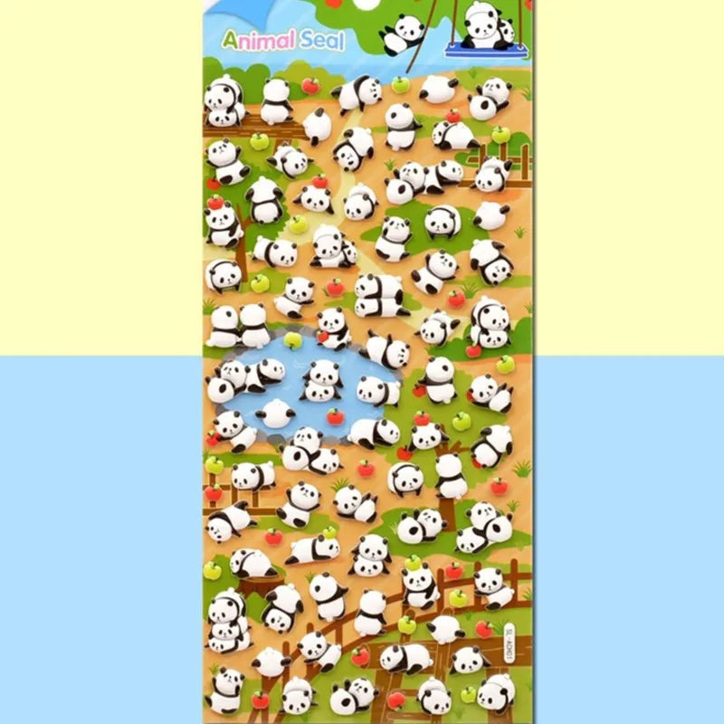 1Sheets Christmas 3D Puffy Bulk Stickers Cartoon Santa Claus Sticker DIY Scrapbook Decoration Funny Kids Classic Toy Gift random