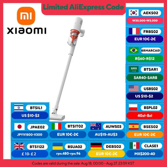 XIAOMI MIJIA Vacuum Cleaner 2  For Home Sweeping Cleaning 16kPa Strong Cyclone Suction 0.5L Dust Cup Handheld Vacuum Cleaners