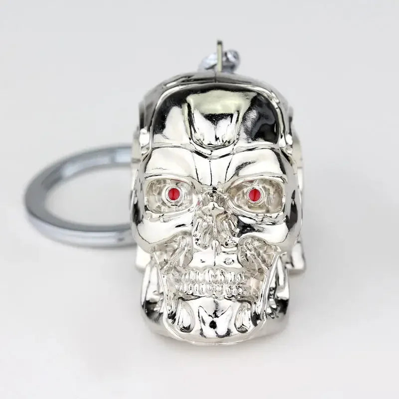 Vintage Charm Terminator Skull Head Keychain Men Women Fashion Pendant Keyring Jewelry Car Key Accessories Gifts New