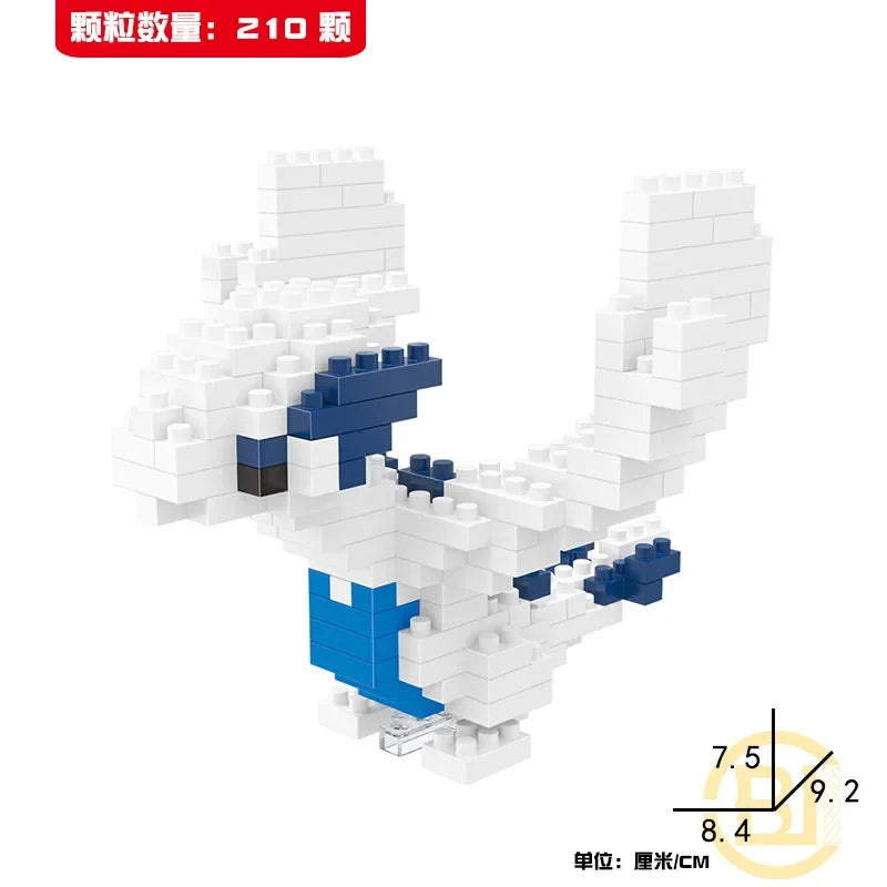 DIY Pokemon Blöcke Kleine Cartoon Mini Baustein Pikachu Charizard Eevee Mewtwo Anime Montieren Action Modell Puppen Spielzeug 