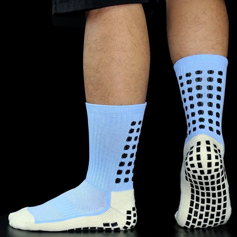 New Sports Anti Slip Soccer Socks Cotton Football Men Grip Socks calcetas antideslizantes de futbol