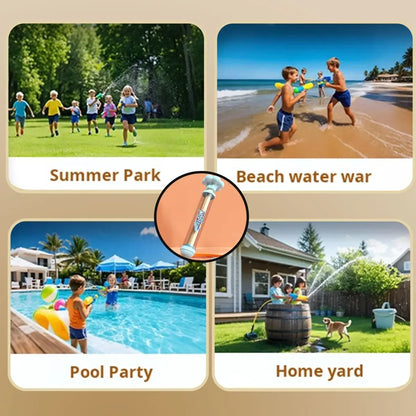 1/2PCS Fireworks Spray Toy Pull-Back Water Gun Outdoor Splash Games for Pool Lawn Activities Kid Summer Interactive Beach Gift