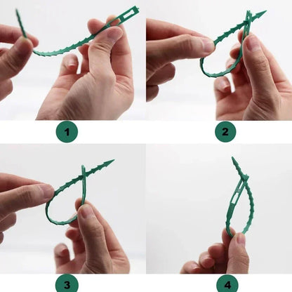 Reusable Garden Cable Ties Plant Vine Tree Shrubs Support Fastener Locking Nylon Adjustable Zipper Cables Ties Organizer Tools