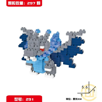 DIY Pokemon Blöcke Kleine Cartoon Mini Baustein Pikachu Charizard Eevee Mewtwo Anime Montieren Action Modell Puppen Spielzeug 