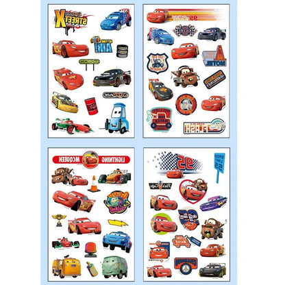 4Pcs/set Tattoo stickers Disney Stitch Princess Sofia Unicorn Frozen Action Cars Cartoon Sticker For Birthday Party Gift