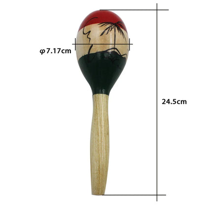 1Pair Wood Maracas Sand Hammer Wooden Tropical Party Percussion Shakers Sand Hammer Musical Party Child Shaker Toy Gifts
