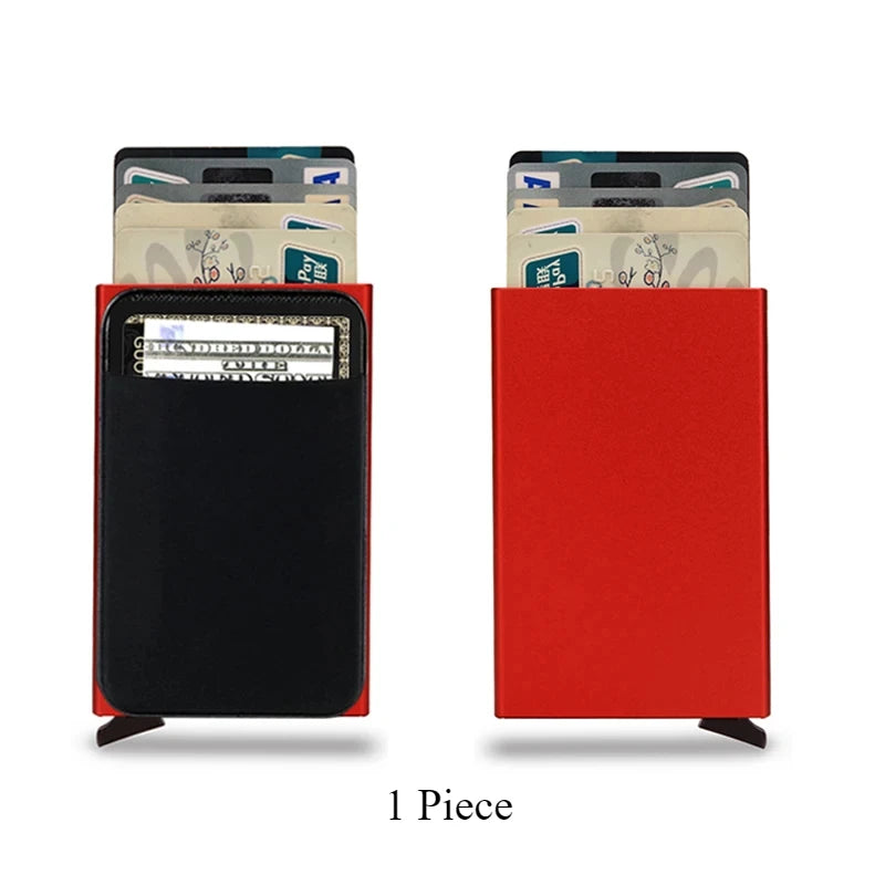 ID Bank Credit Card Holder Men's Wallet Anti Rfid Blocking Protected Magic Business Anti-theft Slim Thin Men Money CardHolder