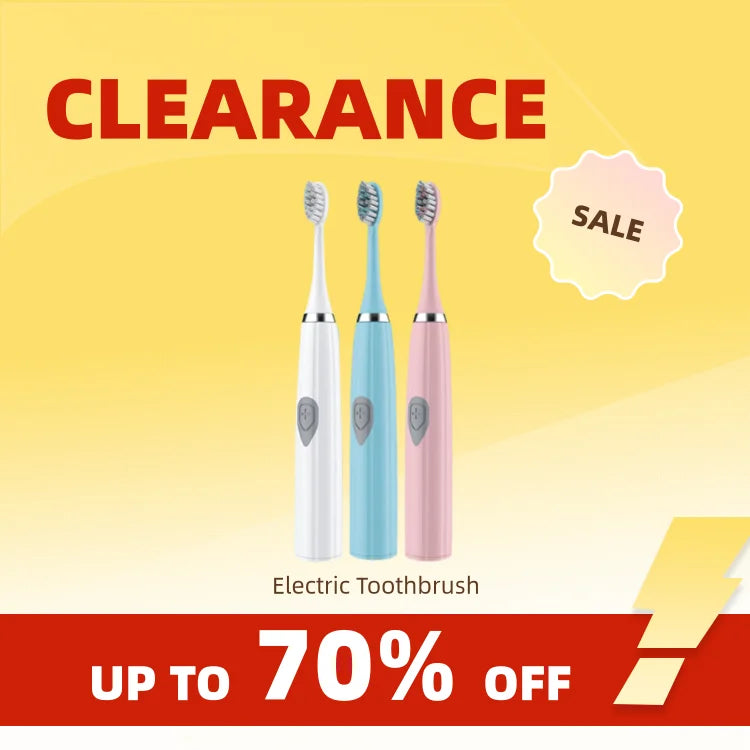 Clearance_Electric Toothbrush for Adults Soft Portable Battery Endurance IPX6 Waterproof Intelligent Effective Oral Care Men Wom