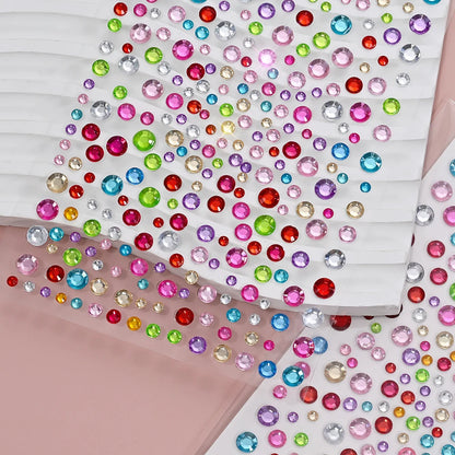 1Pcs 3D Colorful Face Jewels Tattoo Stickers 10Color Rhinestone Fake Tattoo Party Eyes Body Makeup Gem Self-adhesive DIY Sticker