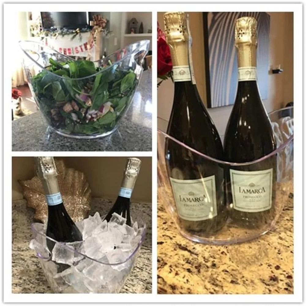 Acrylic Ice Bucket Transparent IceStorage Bucket BeverageCooling Bucket Party Champagne Bucket Essential for Entertaining Guests