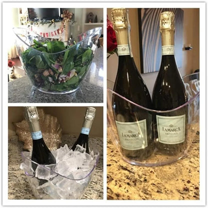 Acrylic Ice Bucket Transparent IceStorage Bucket BeverageCooling Bucket Party Champagne Bucket Essential for Entertaining Guests