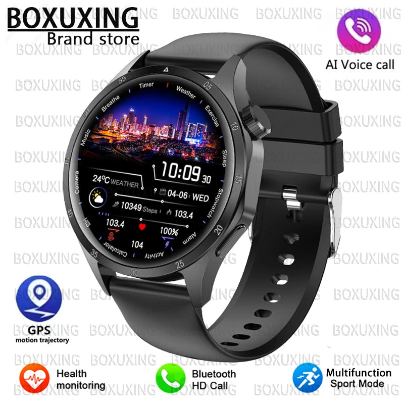 2025 New For Huawei GT5 Pro Smart Watch Men HD AMOLED Screen GPS Motion trajectory Heart Rate Bluetooth Call 1.52" SmartWatch