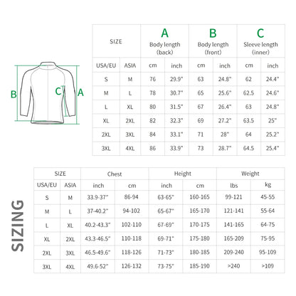 WOSAWE Men Cycling Windbreaker MTB Bicycle Long Sleeve Coat Water Resistant Outdoor Sport Jersey Bike Jacket Cycling Clothing