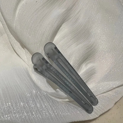 2pcs Colorful Fix Hair Hairpins Frosted Duckbill Clip Fashion Bangs Hairdressing Hair Pins Barrettes Headwear Accessories