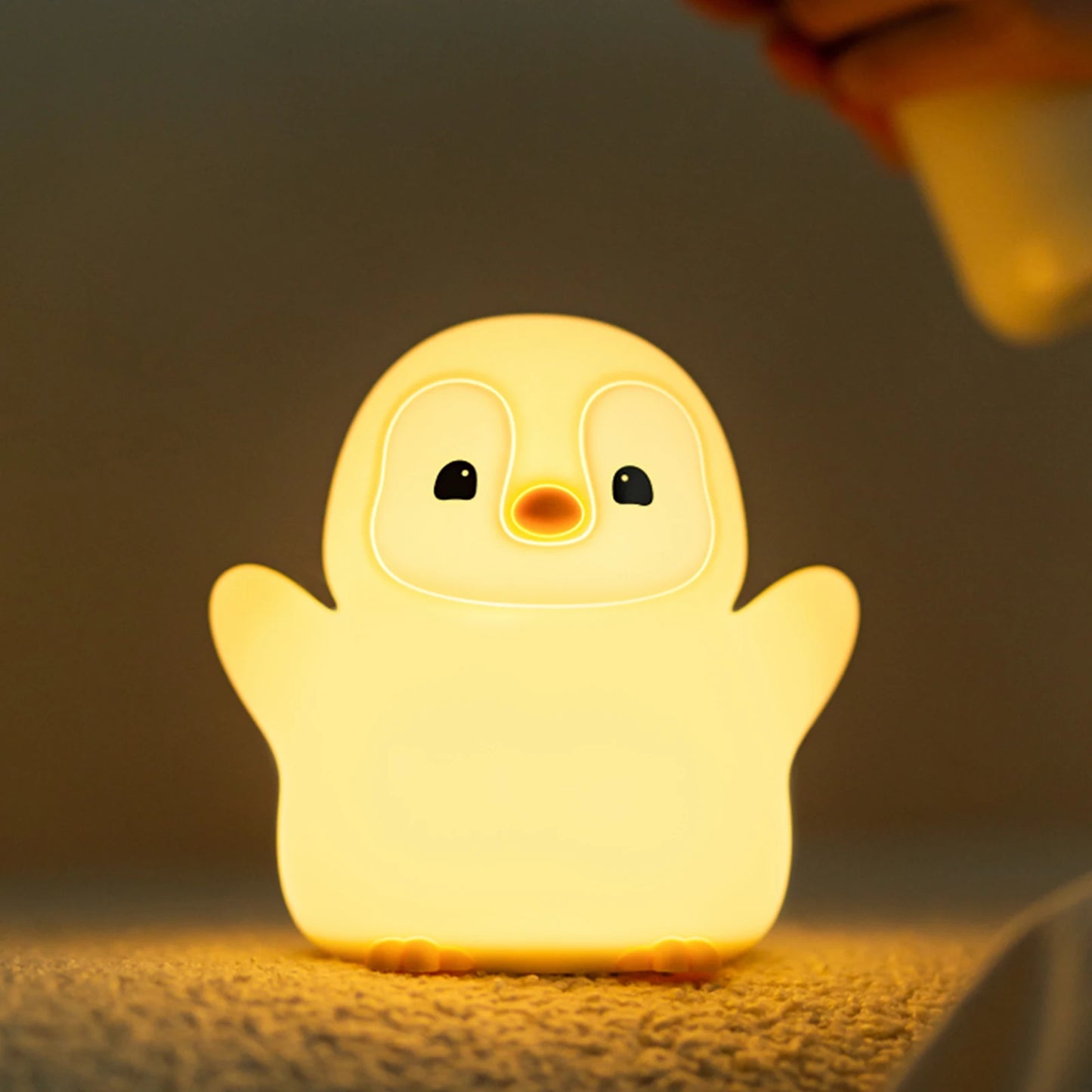 1 Novelty Penguin Nursery Night Light For Kids Room Rechargeable Sleeping Beside Night Lamp For Breastfeeding Toddler Decoration