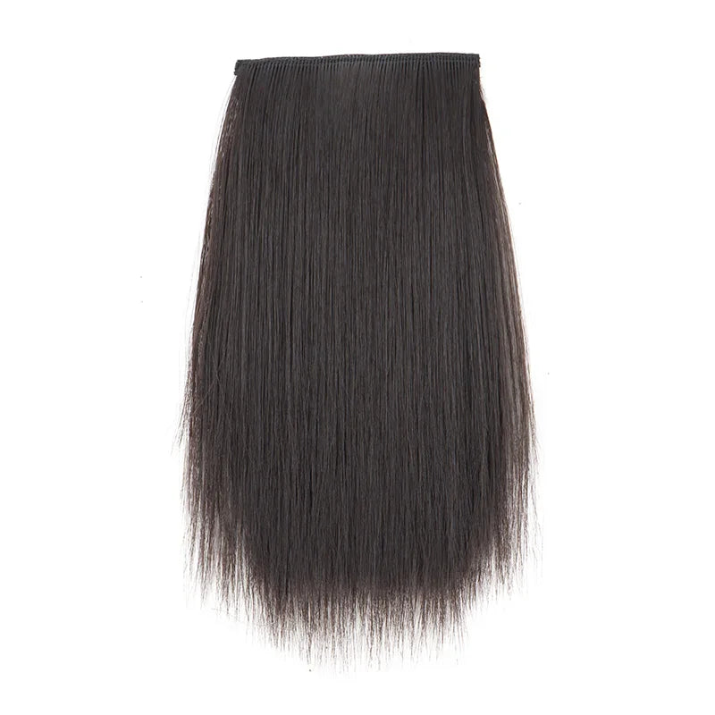 Synthetic 10/20/30cm Short Straight Hair Pieces Invisible Clip in Hair Top Side Cover Hair Accessories for Women