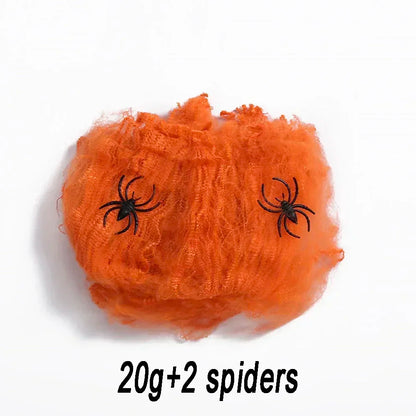 Halloween Decoration Spider Cotton Thread Spider Web Party Props Haunted House Artificial Spider Web Home Scary Party Decora