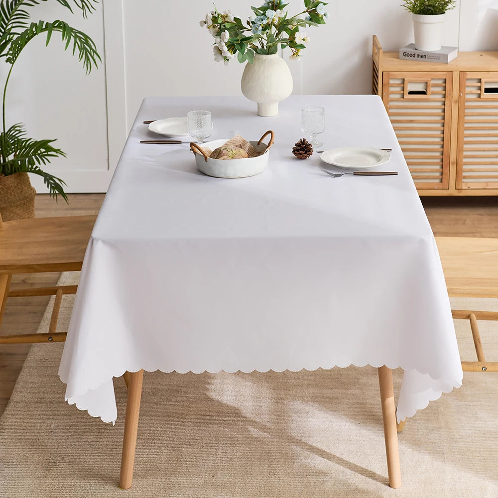 white tablecloth home dinner party oversized table cover wedding banquet outdoor party cover hotel decoration tablecloths