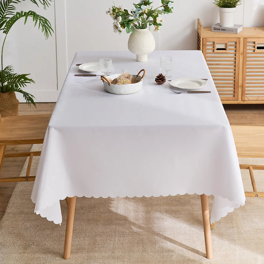 white tablecloth home dinner party oversized table cover wedding banquet outdoor party cover hotel decoration tablecloths