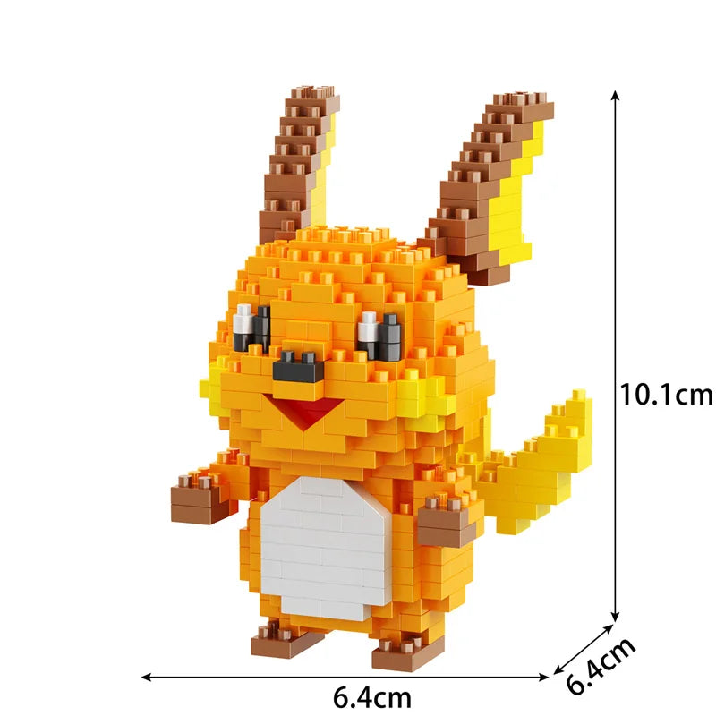 Building Blocks Assembly Anime Picachu Charizard Doll Blastoise Bulbasaur Gengar Bricks Figures Toy for Kid Gift hot