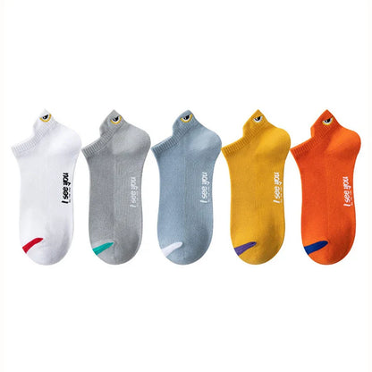 5/10 Pairs Man Short Socks Ankle Boat Socks Breathable Casual Athletic Socks Women Summer Thin Low-Cut Male Socks