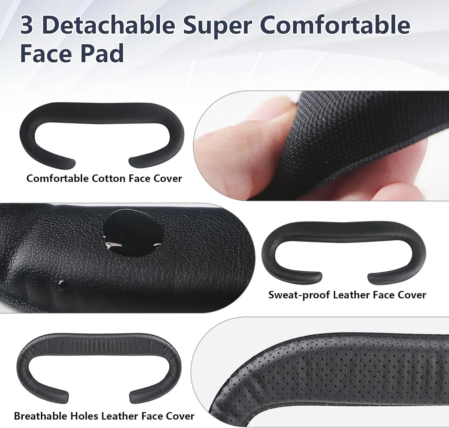 7-in-1 Set VR Face Pad for Oculus Quest 2 Fitness Facial Interface Bracket Anti-fogging Air-Circulation Sweatproof Face Cover