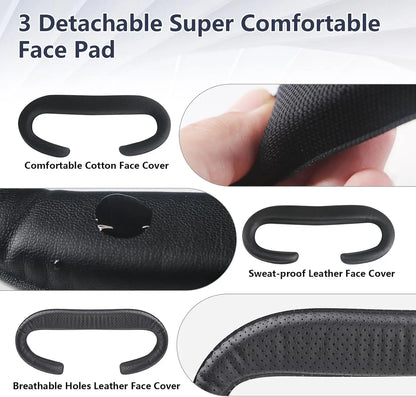 7-in-1 Set VR Face Pad for Oculus Quest 2 Fitness Facial Interface Bracket Anti-fogging Air-Circulation Sweatproof Face Cover