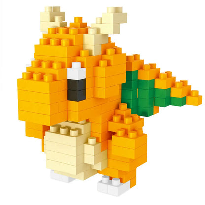 DIY Pokemon Blöcke Kleine Cartoon Mini Baustein Pikachu Charizard Eevee Mewtwo Anime Montieren Action Modell Puppen Spielzeug 